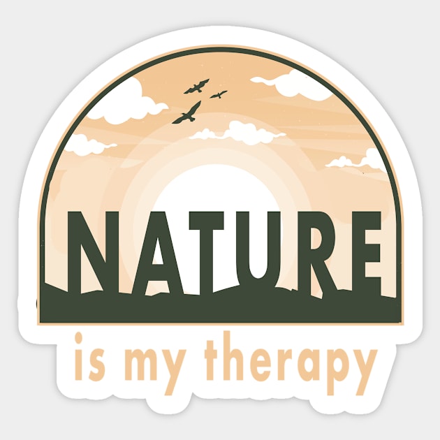 Nature is my Therapy Sticker by Dogefellas